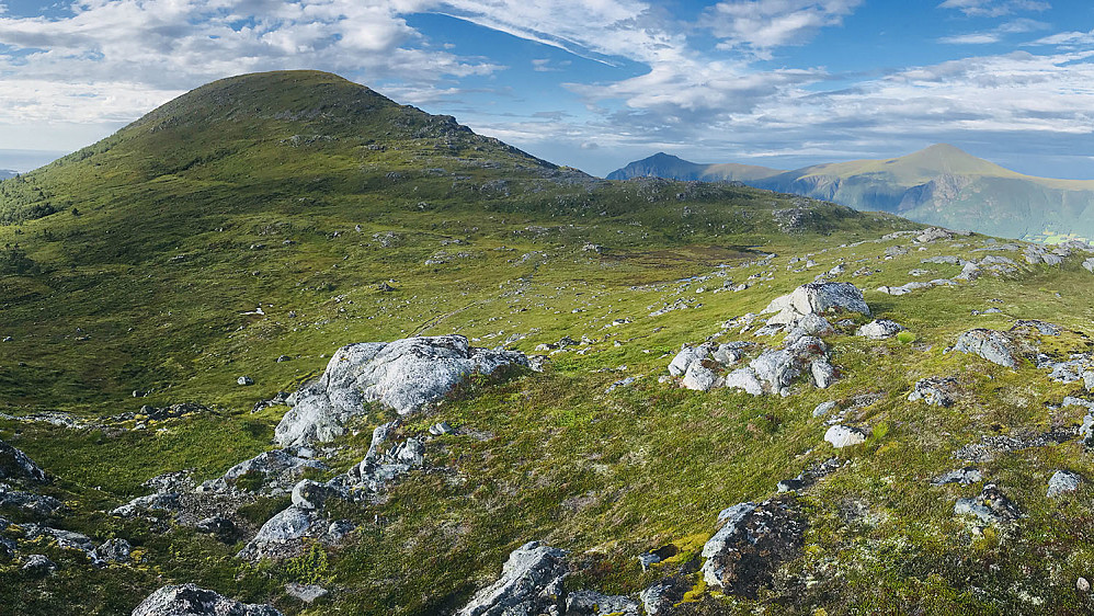 Fra Heilihaugen og opp mot toppen