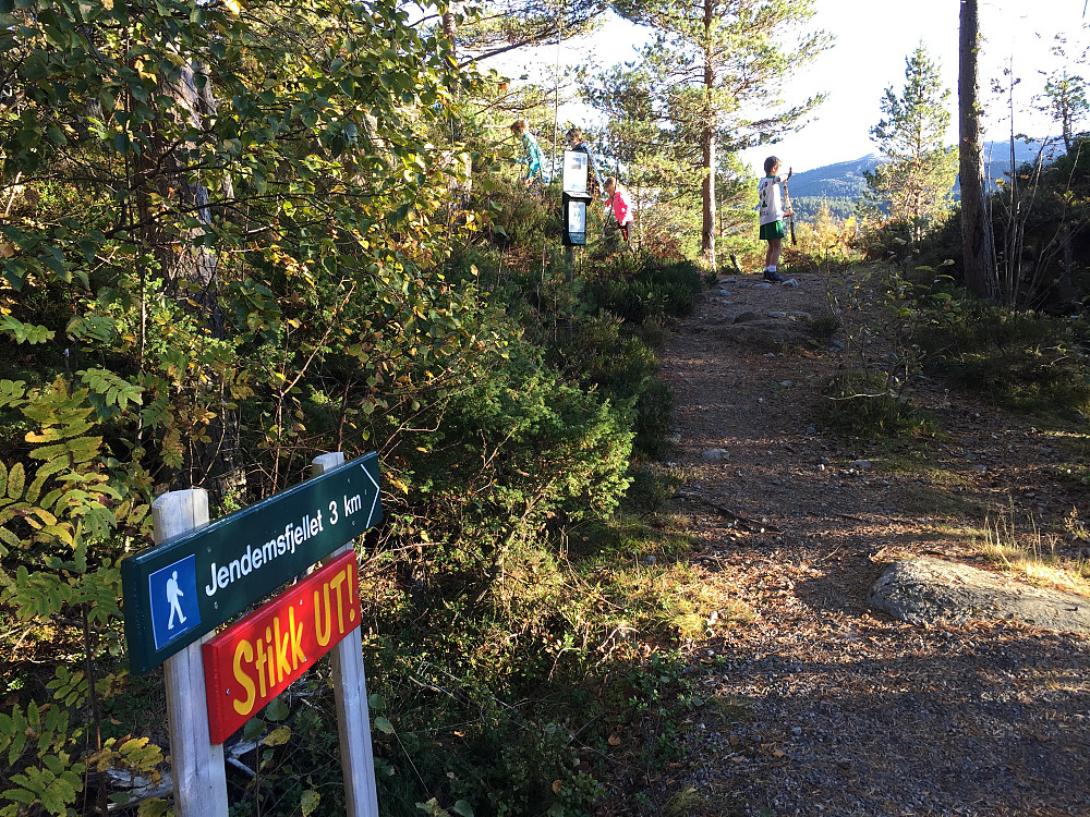 Starten av turen til Jendemsfjellet.
