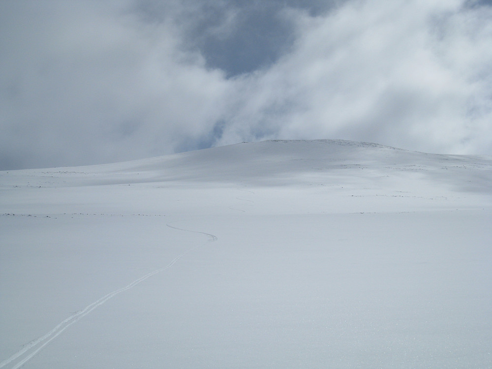 Snøfeltet jeg kom ned, fra høyre