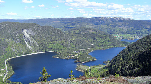 Utsikt fra Straumslandsnuten. Bygland til høyre i bildet.