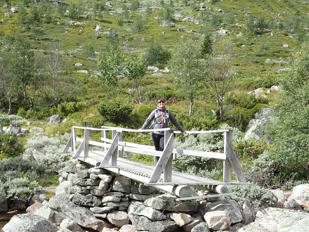 Broen like etter start ved parkeringsplassen i Sanddalen