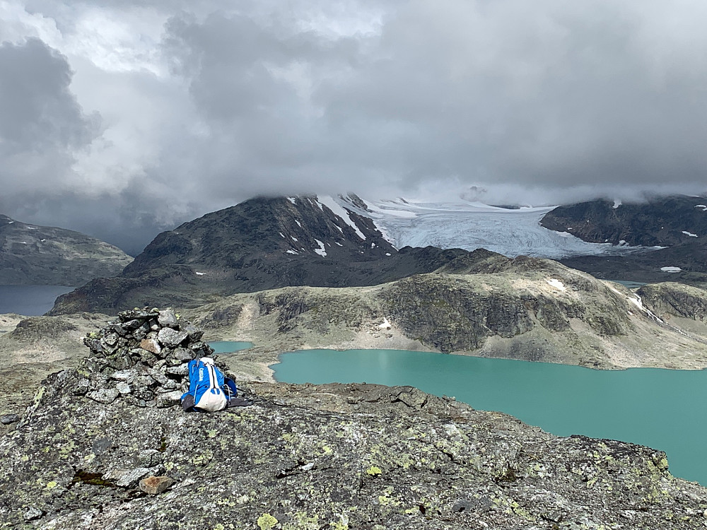 Utsikt fra toppen mot Uranosbreen