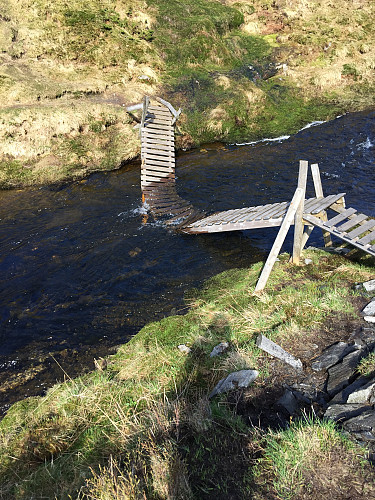 Broen i Dyrdalen overlevde ikke vinteren