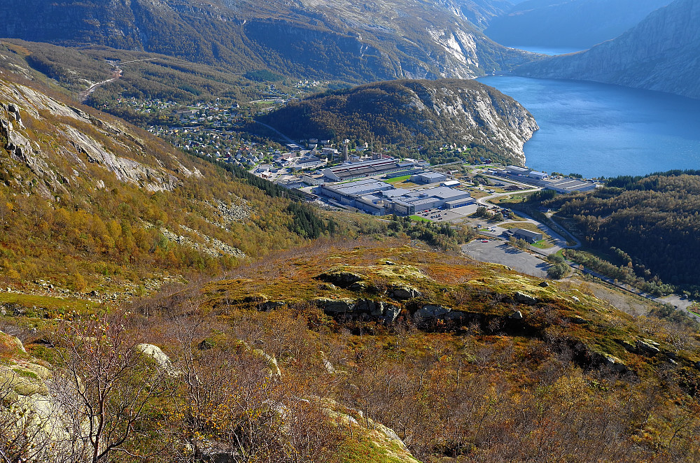 Tettstedet Glomfjord i Meløy