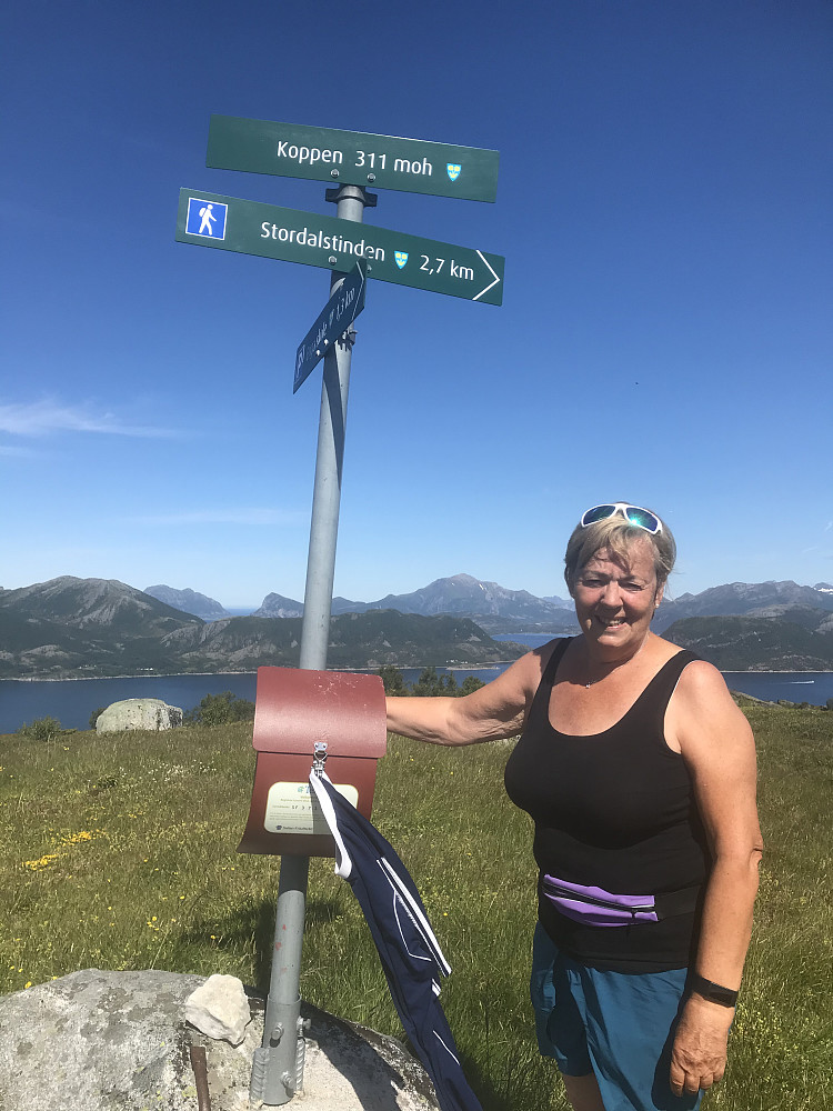 Koppen i sol og fint vær.