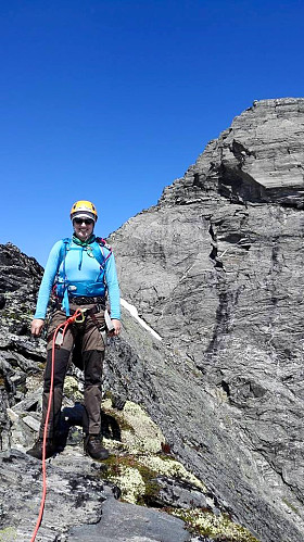 Første toppen klatret