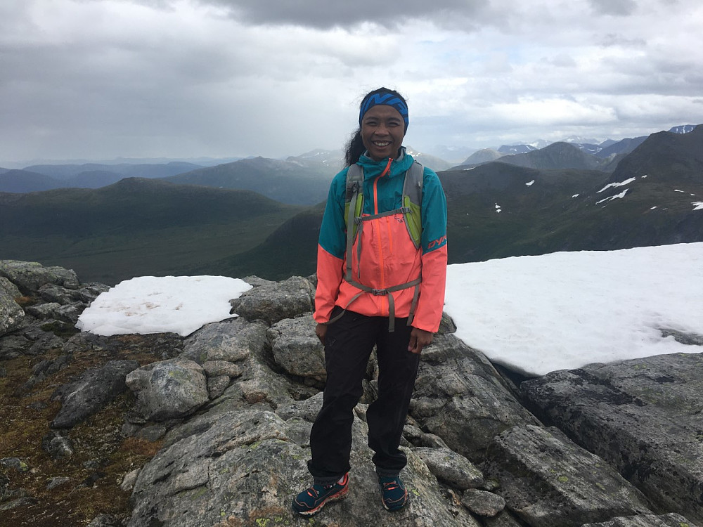 Fortsatt litt snø oppe ved ryggen