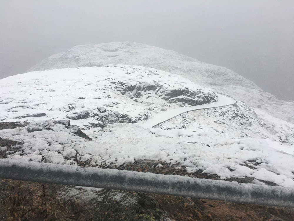 Snø fra 530 m og opp.