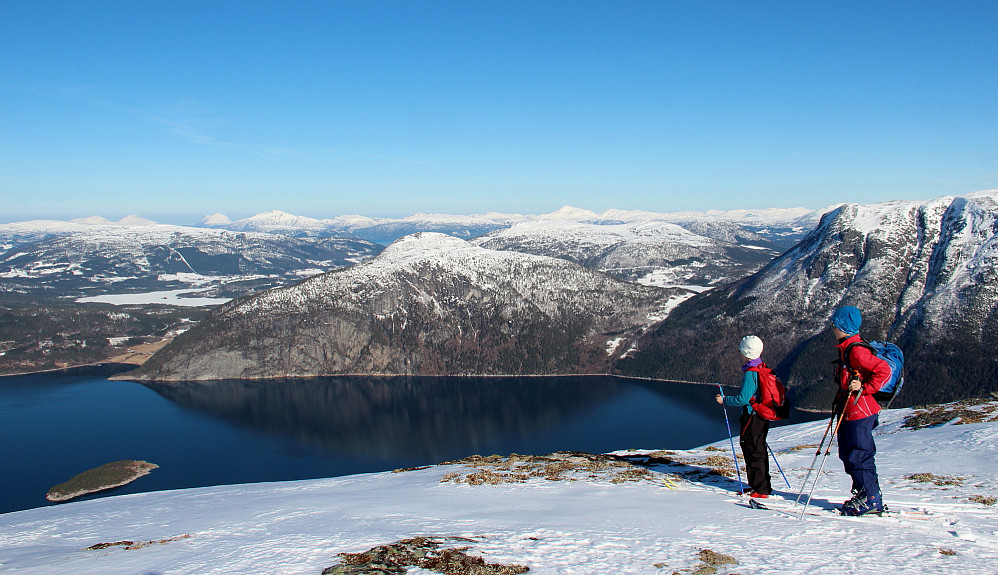 Fin utsikt oppe på nordryggen av Høghaugen. 