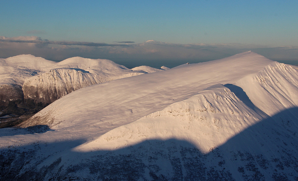 Kvannfjellet sett fra Urdfjellet tidligere på dagen.