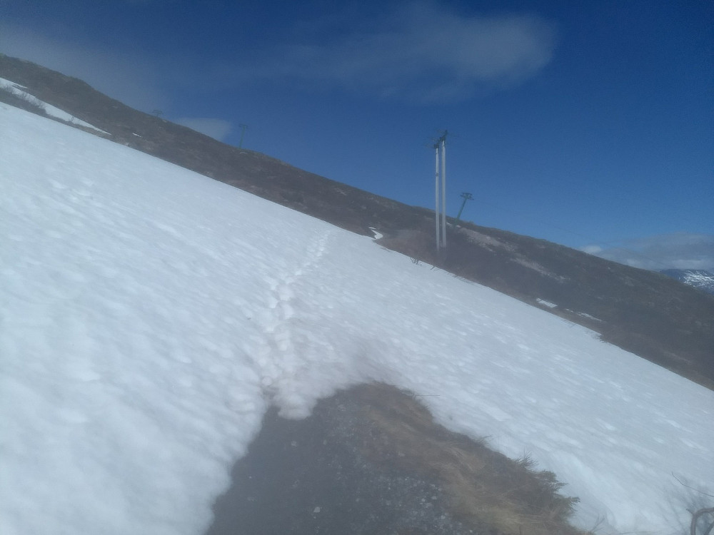 Den største snøfonna.