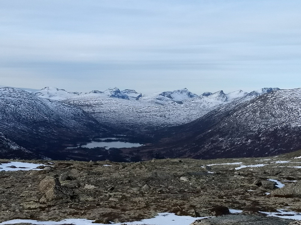 Utsikt i nærheten av sørtoppen.