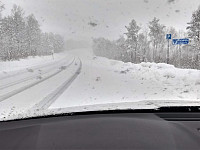 Snøvær over Skaret. Tru om turvalget er det rette i dag?