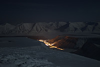 Utsikt mot Longyearbyen.