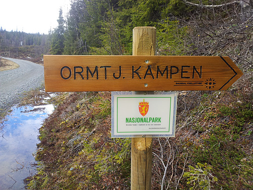 Skilt ved Ormtjernet