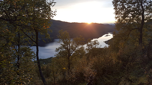 Solnedgang over Totak