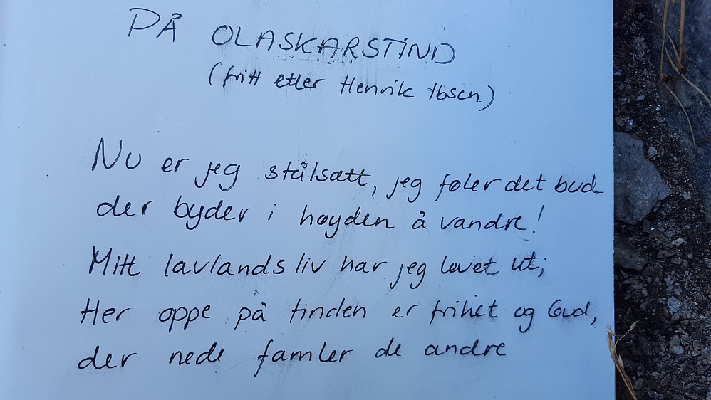 Utdrag fra besøksboka i varden :-)