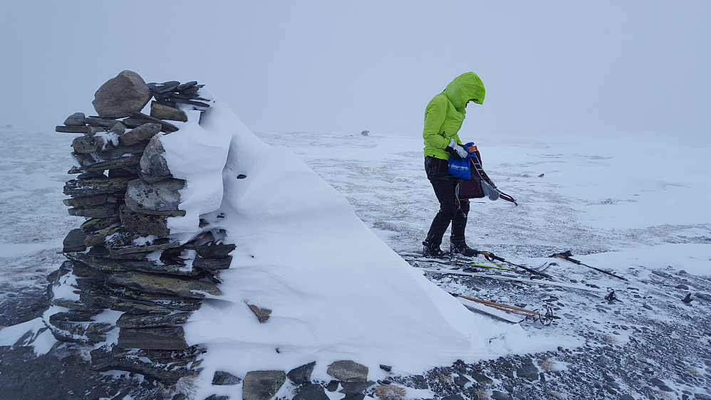 Vind & snøfokk på Veslhornet