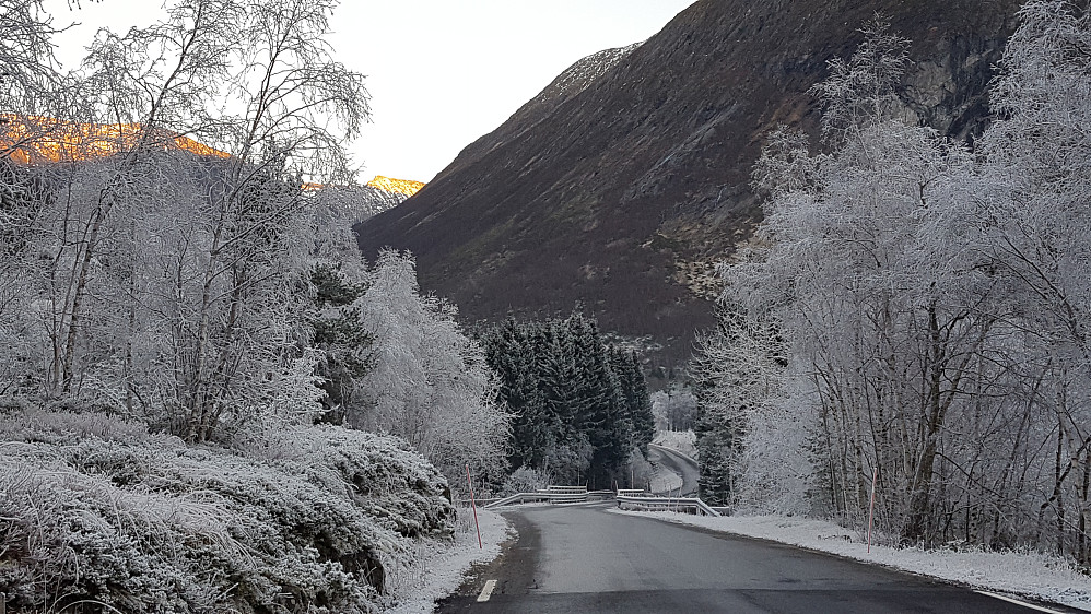 Rimfrost nede i dalen