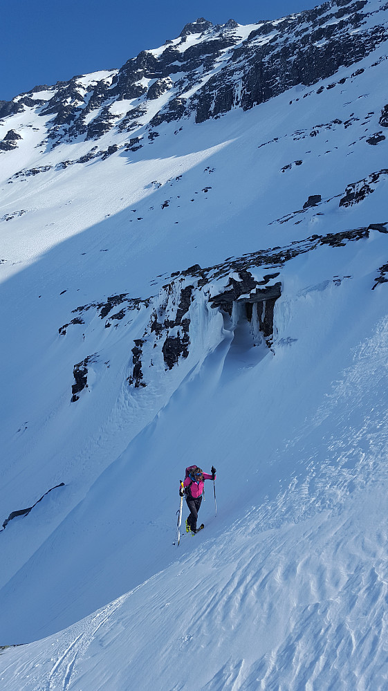 Oppstigning øverst i Grasdalen - Nordre Trolla høyt der oppe.