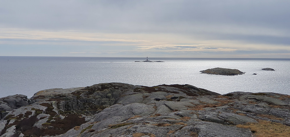 Færder fyr på holmen Tristein sett fra Store Færder