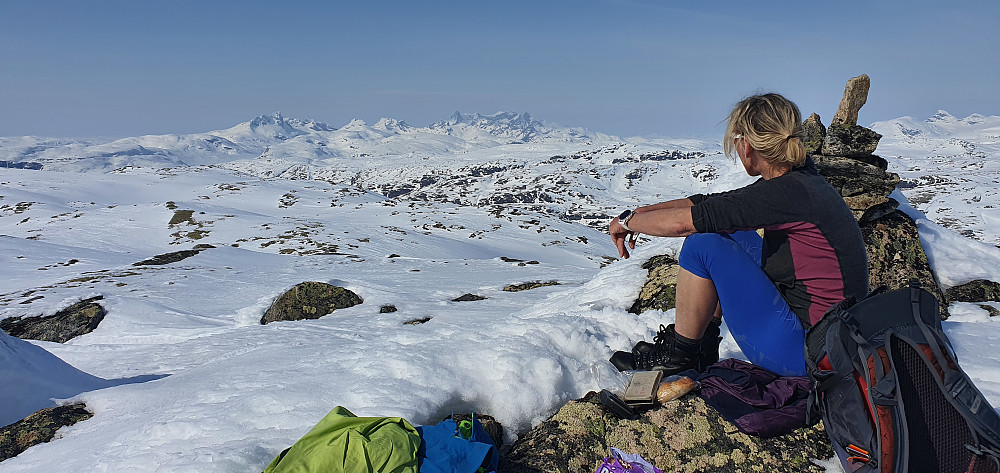 En pause i sola på Biskopsnosi