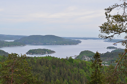 Fra toppen av Gampedalsåsen - et glimt mot Håøya