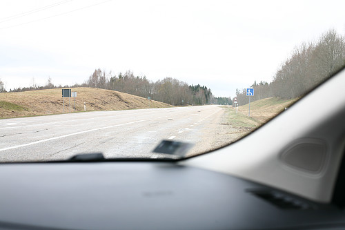 Hovedferdselsåre Riga - Russland A2/E77 i rushtiden.