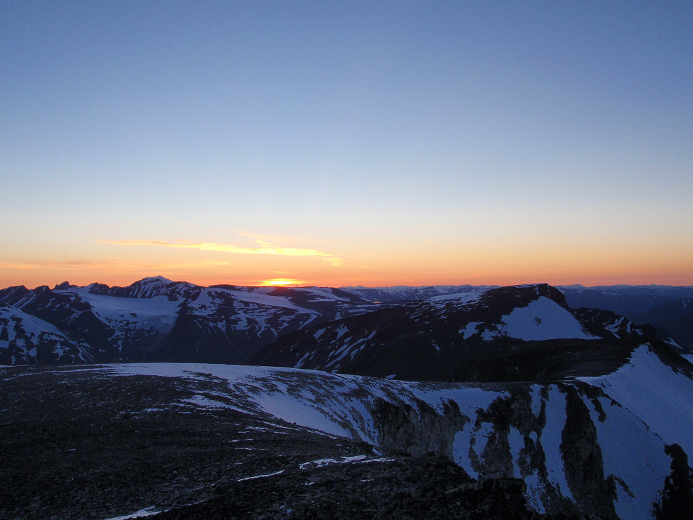 Solnedgang over Jotunheimen vest