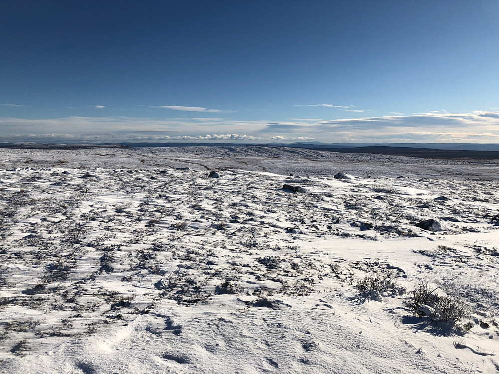 Utsikt fra Tuva, retning myrene og Himmelkampen, altså vestover