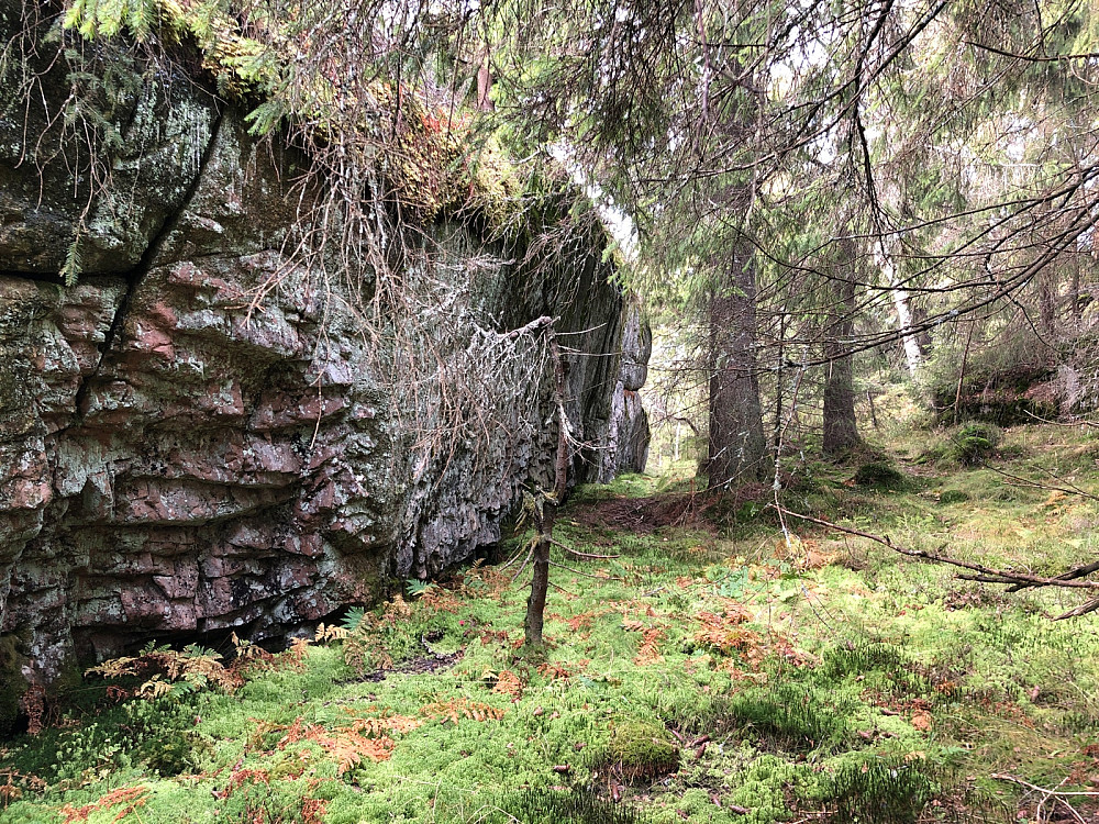 Flott fjellvegg ved Seterberget