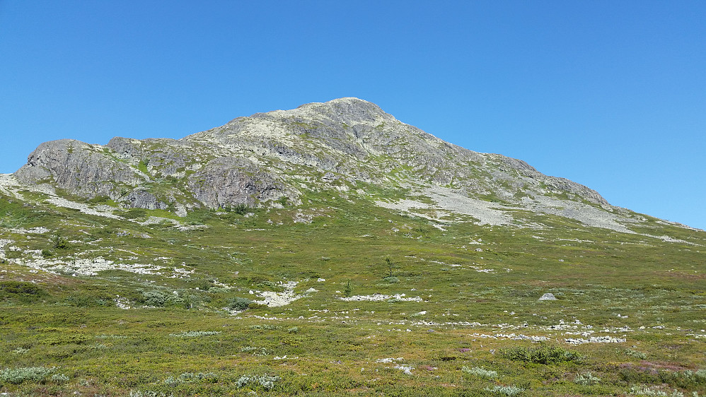 Strålende vær for tur til slik en topp som roper på en fra campingen i Hemsedal sentrum.
