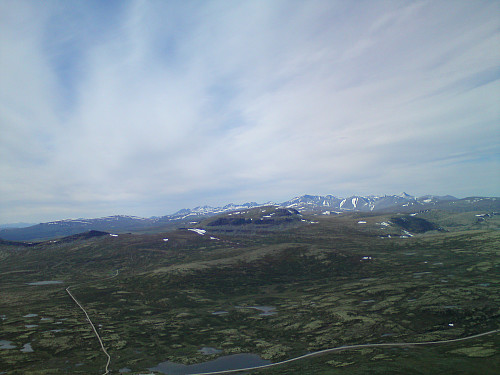 Utsikt nordvestover. 