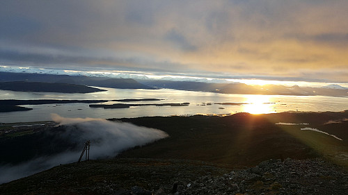 Fin solnedgang fra Tusten