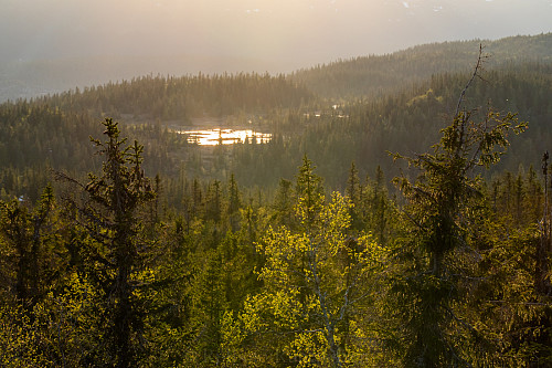 Solnedgang over Skirvedalen sett fra Viergrønatten