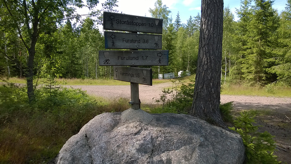 Stikrysset 600 meter NØ for Storås.