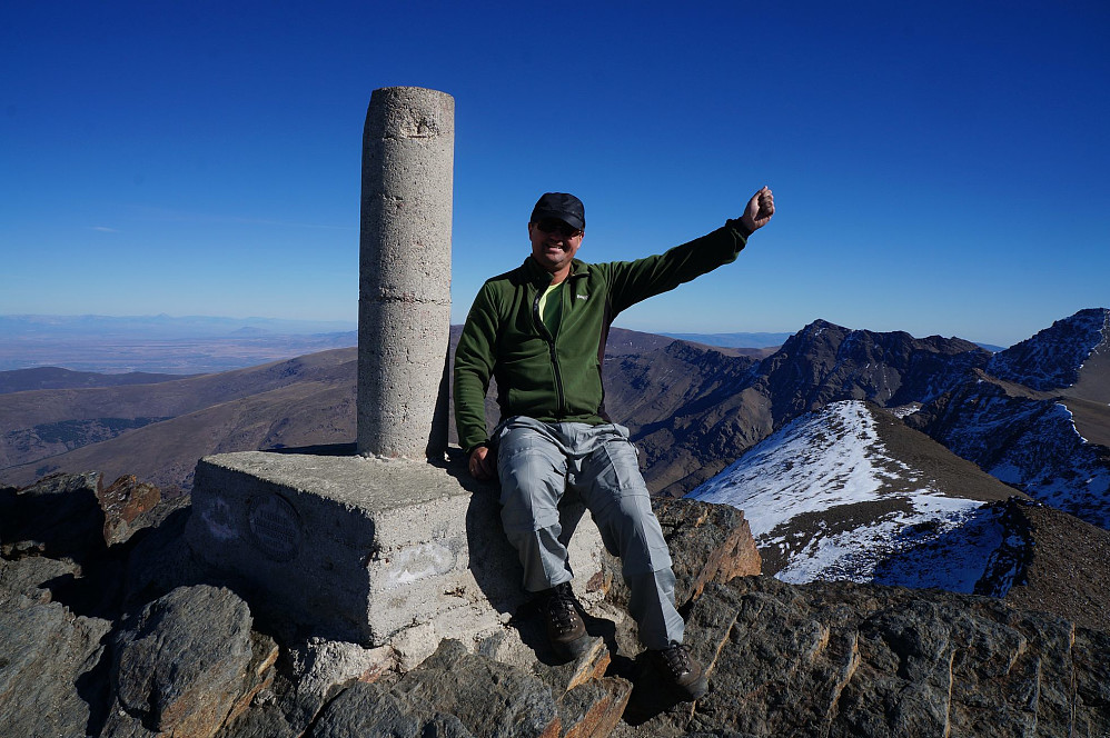 Et stort høydepunkt til nå i ferien; på toppen av Veleta, nesten 3400 meter.