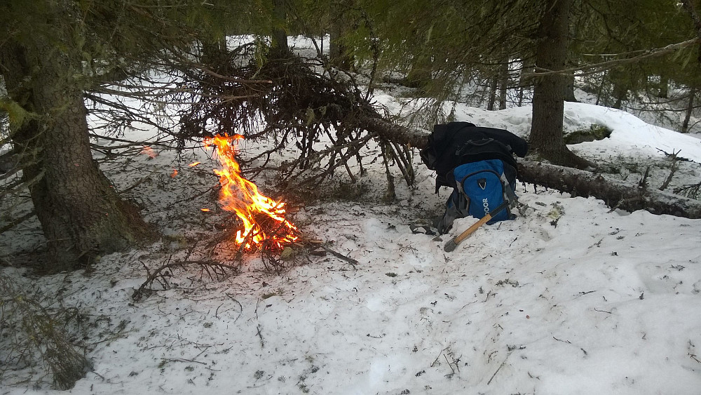 Et 15 minutters mikrobål gjort opp før lunsjen - koselig.