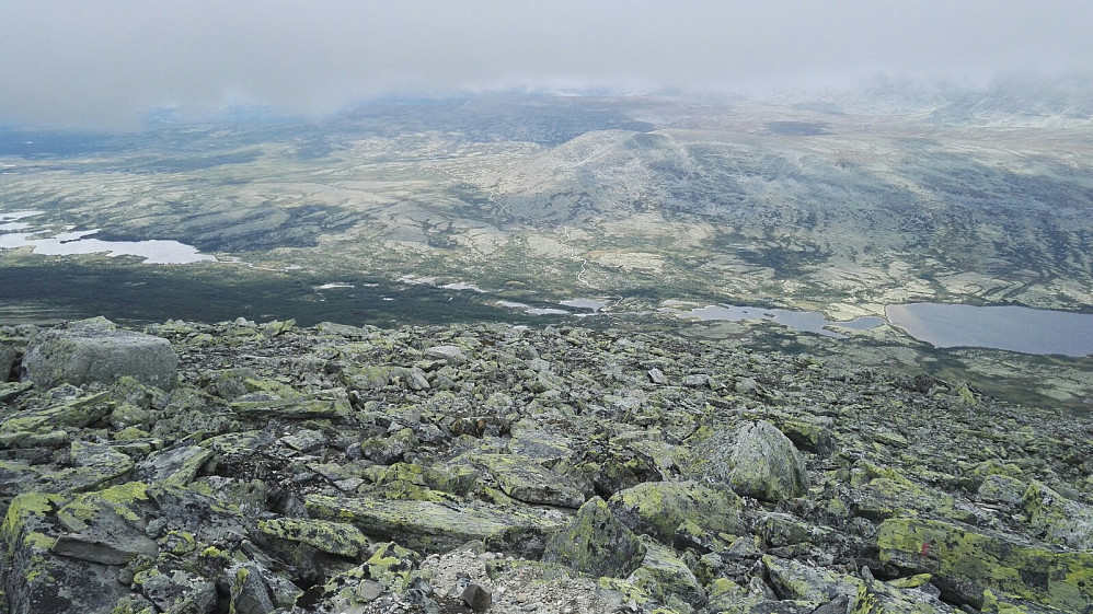 Et lite opplett omtrent ved toppen, i retning sør og Breisjøseter.