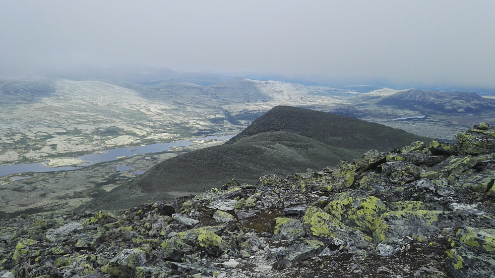 Spisskletten sett omtrent fra toppen av Storsølnkletten.