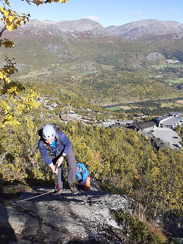 På vei opp første klatre-etappe.
