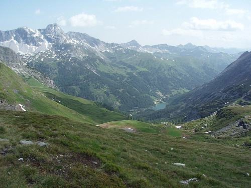 Mosemandl sett fra oppstigninga til Weisseck i sør.