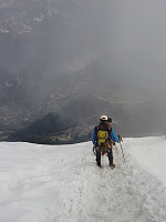 2800 m ned til Chamonix! Fullt fokus på balanse her, ja.