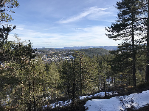 Utsikt mot Rødåsen fra stien mot Blåfjellhytta