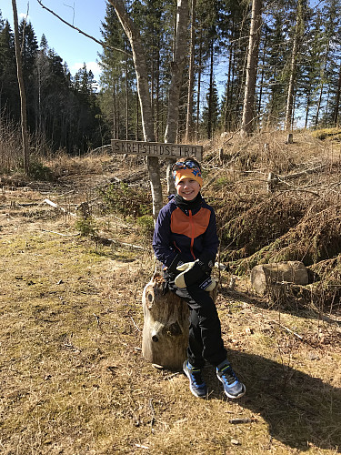 En liten rast rett før de bratte bakkene opp mot Elgheia
