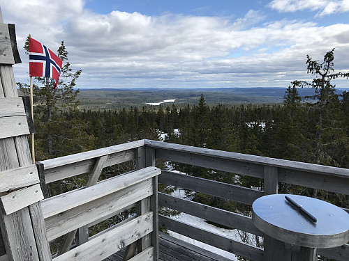Fin utsikt østover fra tårnet på Årkjølen.