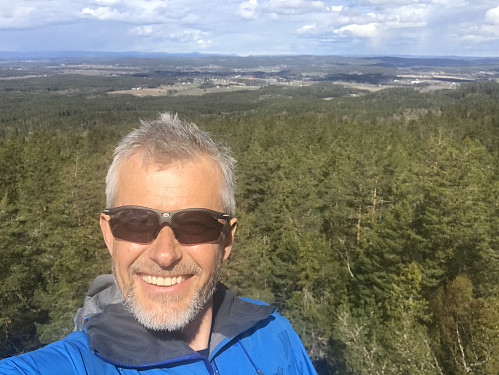 Utsikt fra tårnterrassen mot Aurskog retning nordover:-)