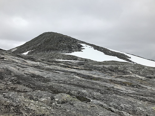 Jeg gikk opp snøflanken til jeg var oppe på nordøstryggen og fulgte denne til toppen