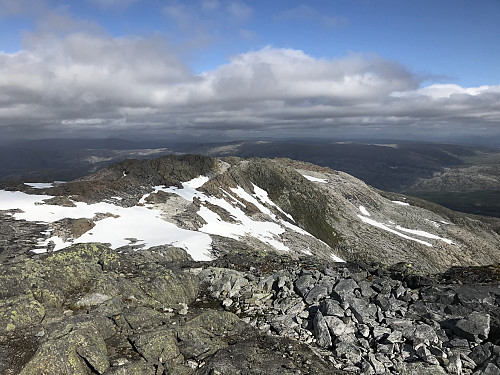Visttinden og Sirijordaksla sett fra Litlskardtinden