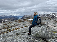 Fra toppen med utsikt ut Lysefjorden